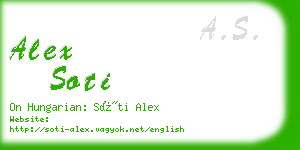 alex soti business card